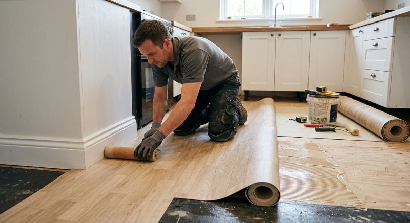 Sheet Linoleum Installation in San Marcos, TX